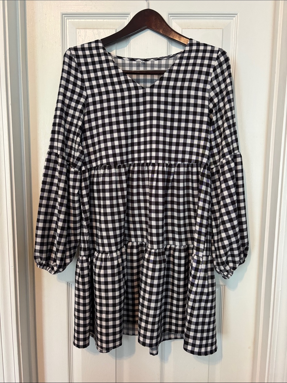 Black and White Gingham Dress